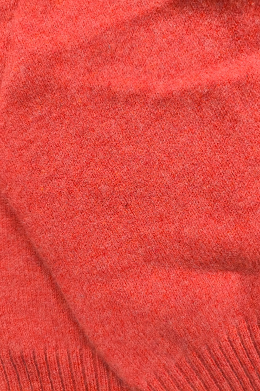 Maglione in lana d'agnello con scollo a V Polo Ralph Lauren di seconda mano, arancione | Maglieria anni 2000