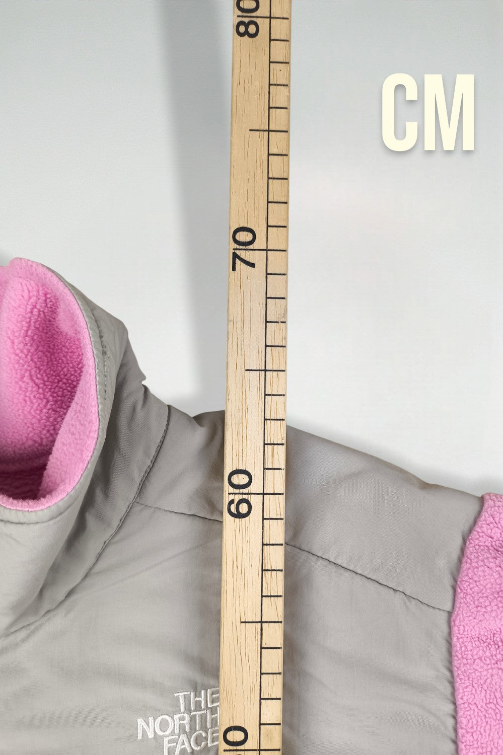Giacca vintage The North Face Denali rosa/grigio | Giacca da esterno in pile da donna
