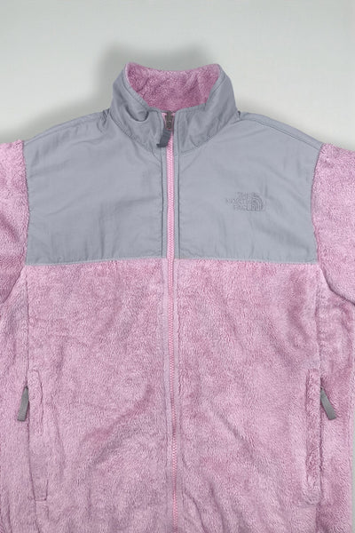 Giacca in pile vintage The North Face Denali rosa/grigio | Strato esterno Y2K