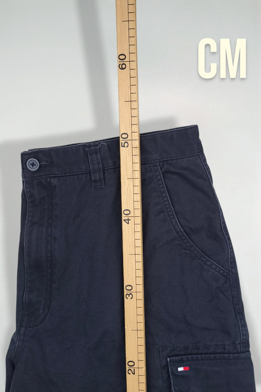 Vintage Tommy Hilfiger Cargo Shorts Navy Blue W36 Cotton