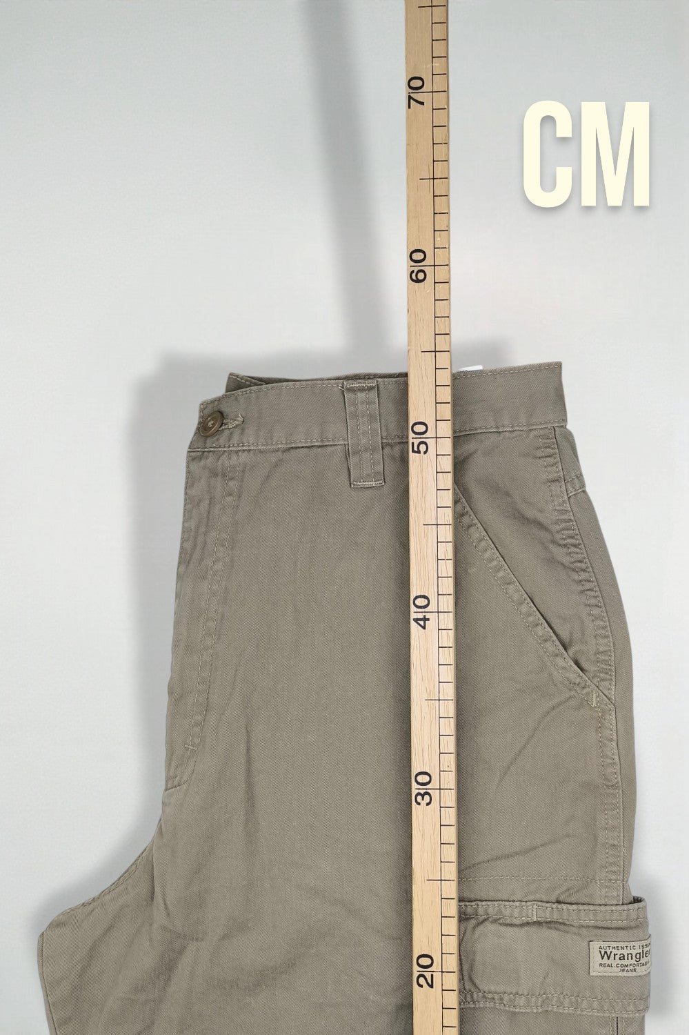 Vintage Wrangler Cargo Shorts Beige W34 Utility Cotton Shorts