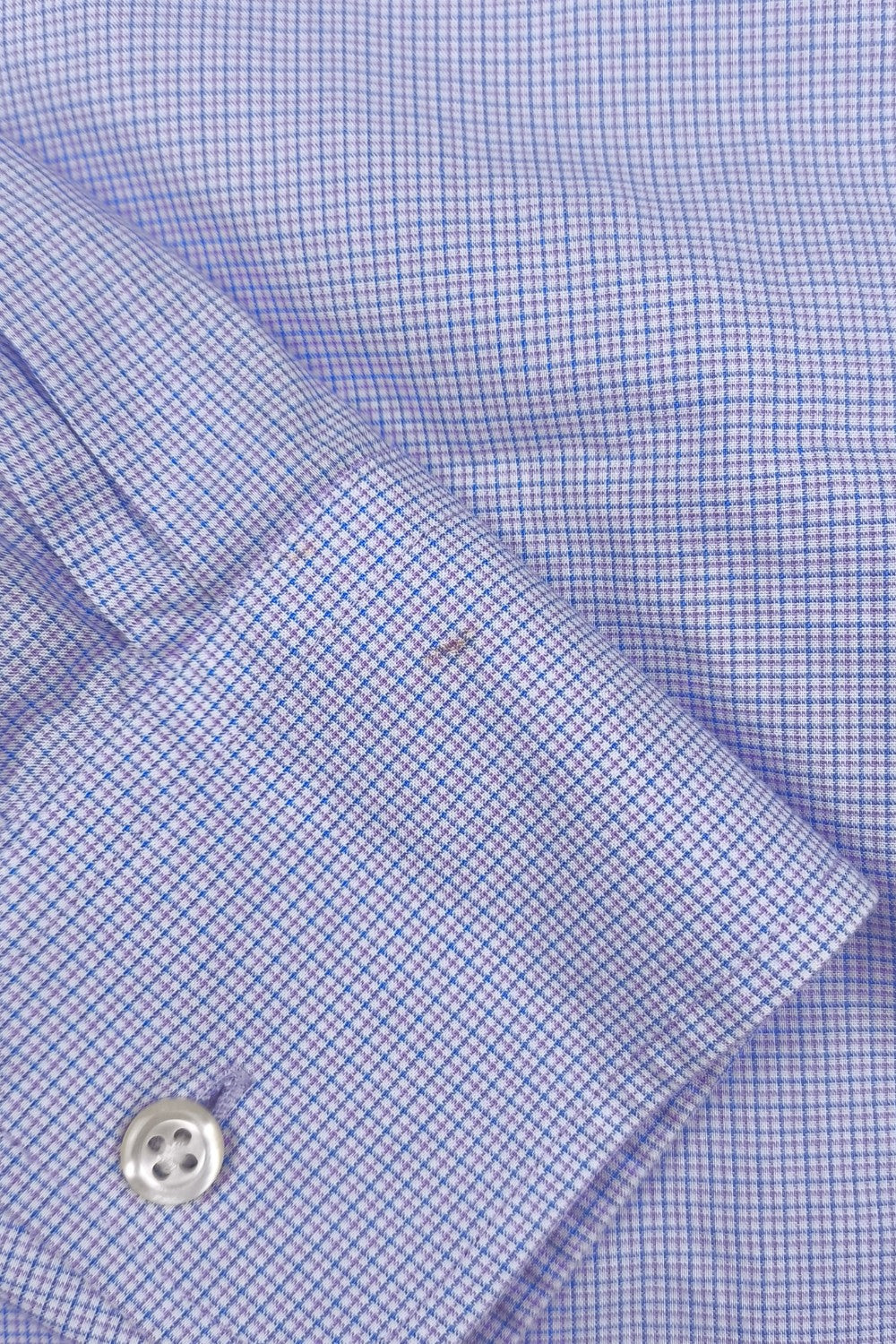 Tommy Hilfiger Button Down Shirt Purple Check Cotton Size L