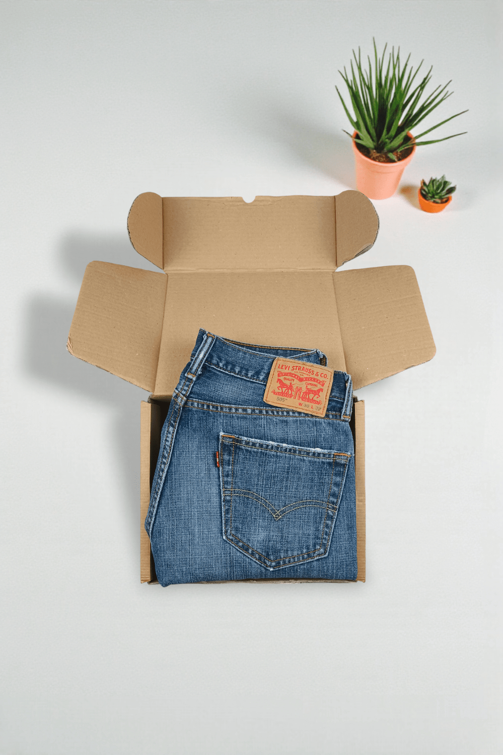 Jeans Levi's 505 a gamba dritta blu vintage | Pantaloni in denim anni 2000