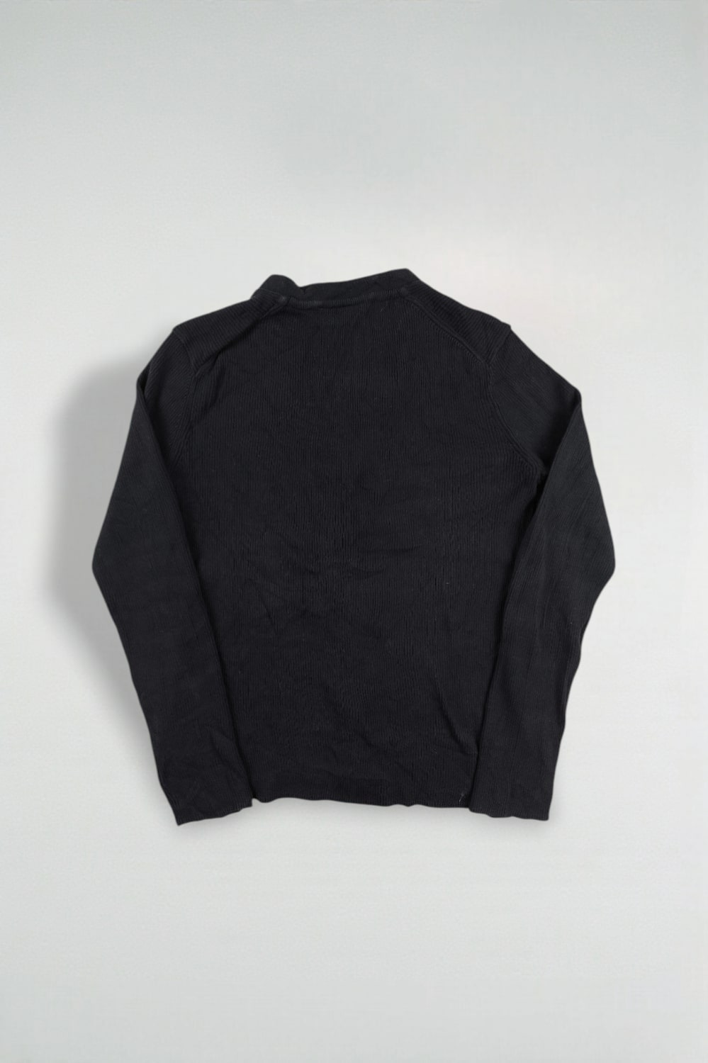 Cardigan Lacoste in maglia a coste nero di seconda mano | Maglieria da donna