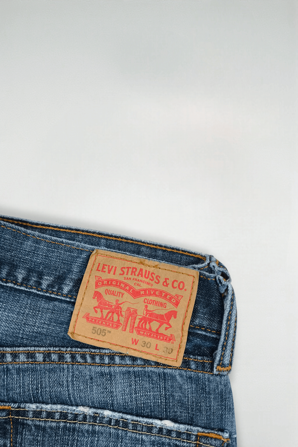Jeans Levi's 505 a gamba dritta blu vintage | Pantaloni in denim anni 2000