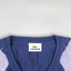 Maglione vintage Lacoste Argyle in maglia blu e lilla | Maglieria classica anni 2000