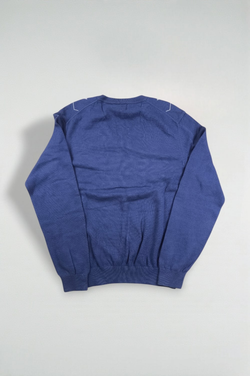 Maglione vintage Lacoste Argyle in maglia blu e lilla | Maglieria classica anni 2000