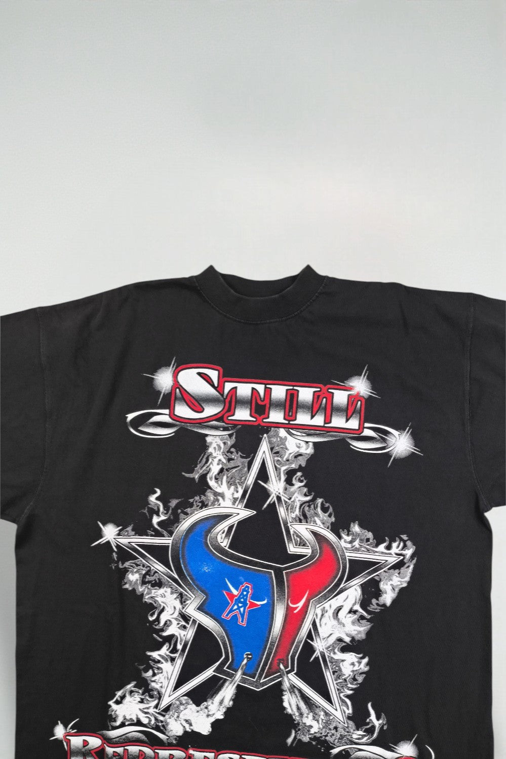 Maglietta Vintage Dream USA Houston Texans NFL nera rossa e blu | Abbigliamento della squadra anni 2000