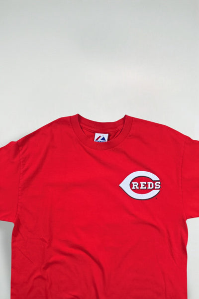 Maglietta MLB vintage Majestic Cincinnati Reds rossa | Abbigliamento della squadra anni 2000 