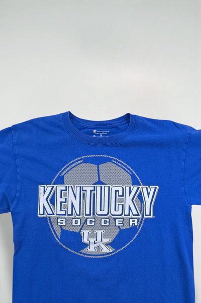 Maglietta da calcio vintage Champion Kentucky blu | Sport universitari anni 2000