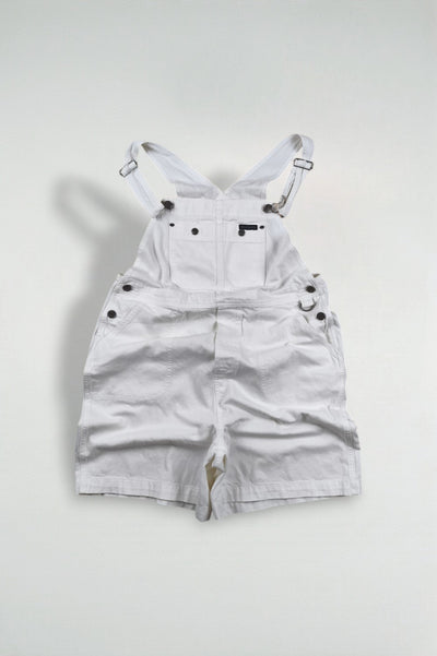 Salopette corta in denim bianco vintage Harley-Davidson | Collezione di abbigliamento da lavoro anni '90