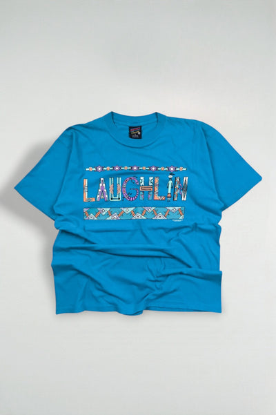 Maglietta grafica vintage Soffe's Choice Laughlin Southwest blu | Punto singolo anni '90