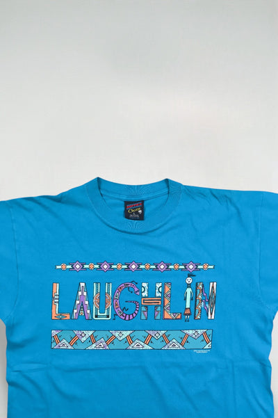 Maglietta grafica vintage Soffe's Choice Laughlin Southwest blu | Punto singolo anni '90