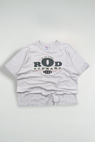 Maglietta vintage Hanes del tour di Rod Stewart del 1996, grigia | Merchandise della band degli anni '90