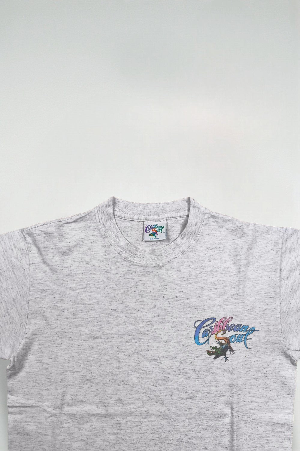 Maglietta grafica vintage Caribbean Soul Rum grigia | Punto singolo anni '90