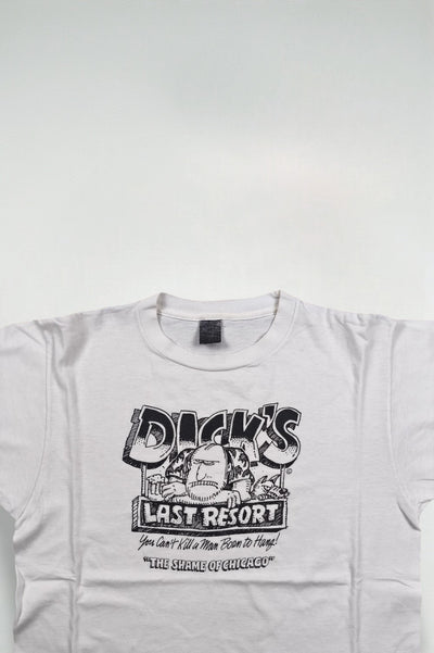 Maglietta grafica vintage Dick's Last Resort Chicago, bianca | Punto singolo anni '90