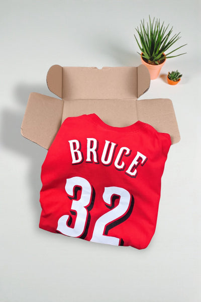 Maglietta MLB vintage Majestic Cincinnati Reds rossa | Abbigliamento della squadra anni 2000 