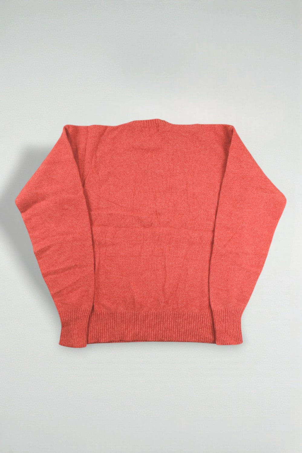 Maglione in lana d'agnello con scollo a V Polo Ralph Lauren di seconda mano, arancione | Maglieria anni 2000