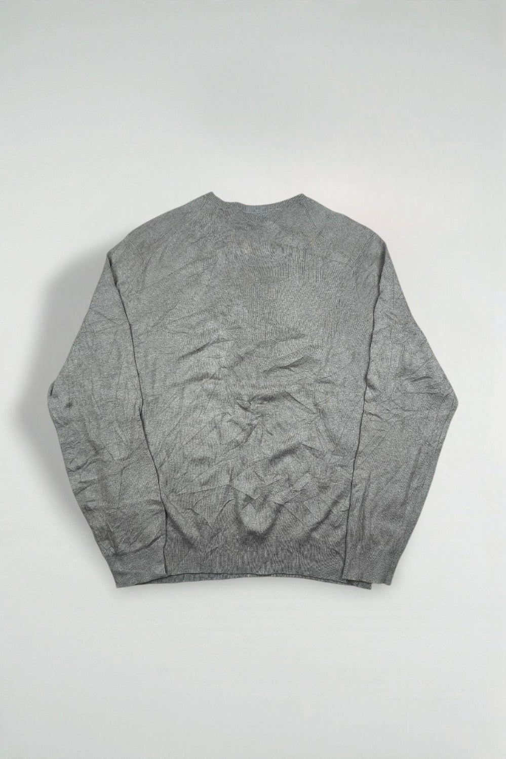 Maglione grigio con scollo a V di seconda mano di Polo Ralph Lauren | Cotone Pima