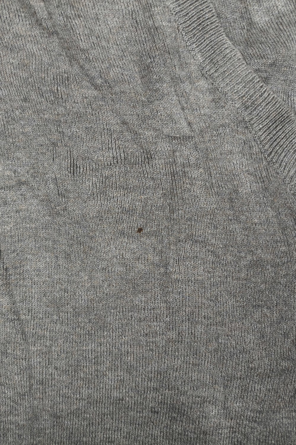 Maglione grigio con scollo a V di seconda mano di Polo Ralph Lauren | Cotone Pima