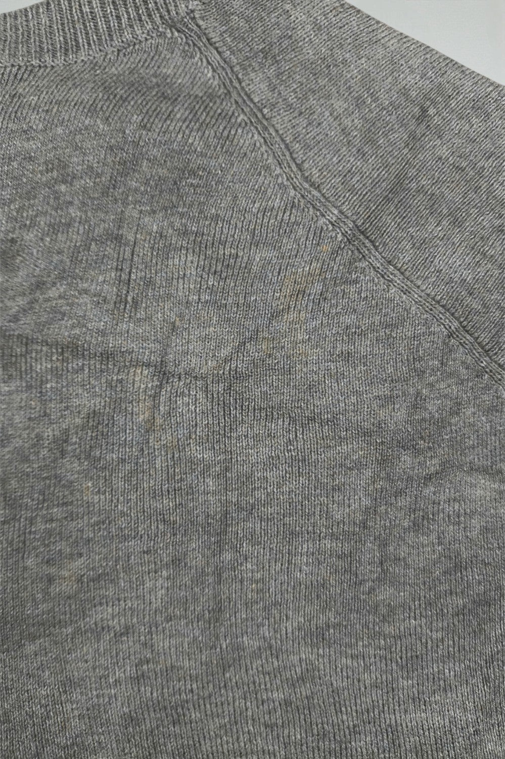 Maglione grigio con scollo a V di seconda mano di Polo Ralph Lauren | Cotone Pima