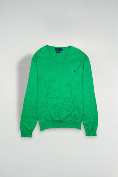 Maglione Polo Ralph Lauren di seconda mano, verde | Cotone Pima slim fit anni 2010