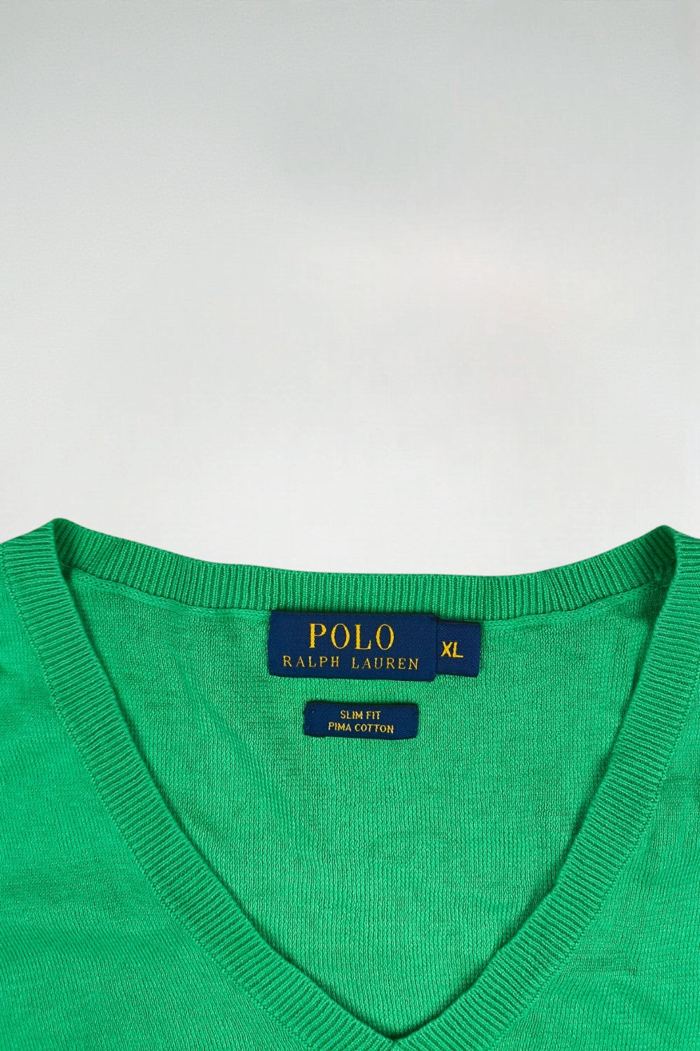 Maglione Polo Ralph Lauren di seconda mano, verde | Cotone Pima slim fit anni 2010