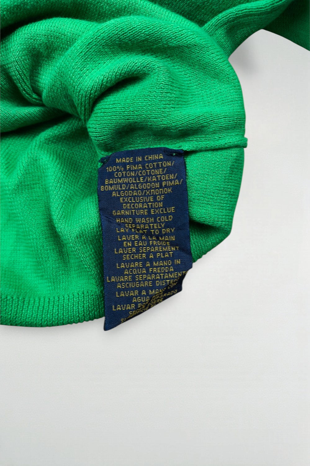 Maglione Polo Ralph Lauren di seconda mano, verde | Cotone Pima slim fit anni 2010