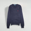 Maglione vintage con scollo a V in blu navy di Polo Ralph Lauren | Maglieria slim fit anni 2000