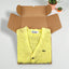Cardigan vintage in maglia gialla Izod Lacoste | Maglieria classica anni '80