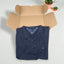 Maglione in maglia con scollo a V blu navy Tommy Hilfiger di seconda mano | Pima Cotton Cashmere