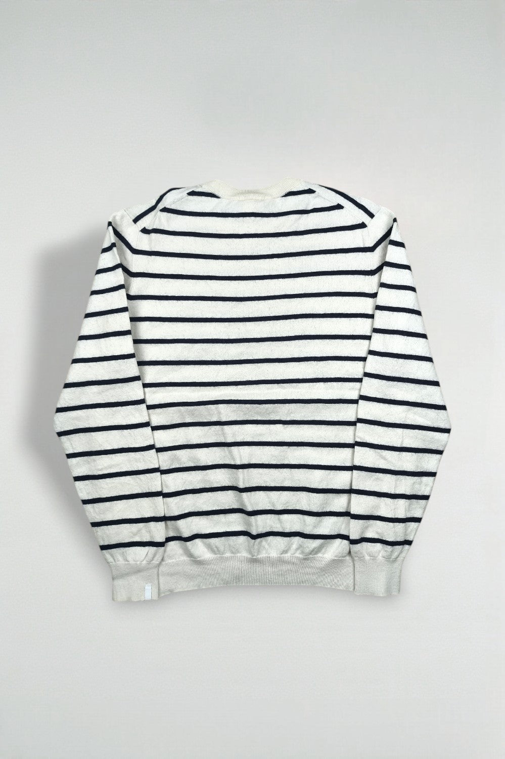 Maglione a righe Lacoste LIVE di seconda mano bianco/blu navy | Maglieria casual anni 2010