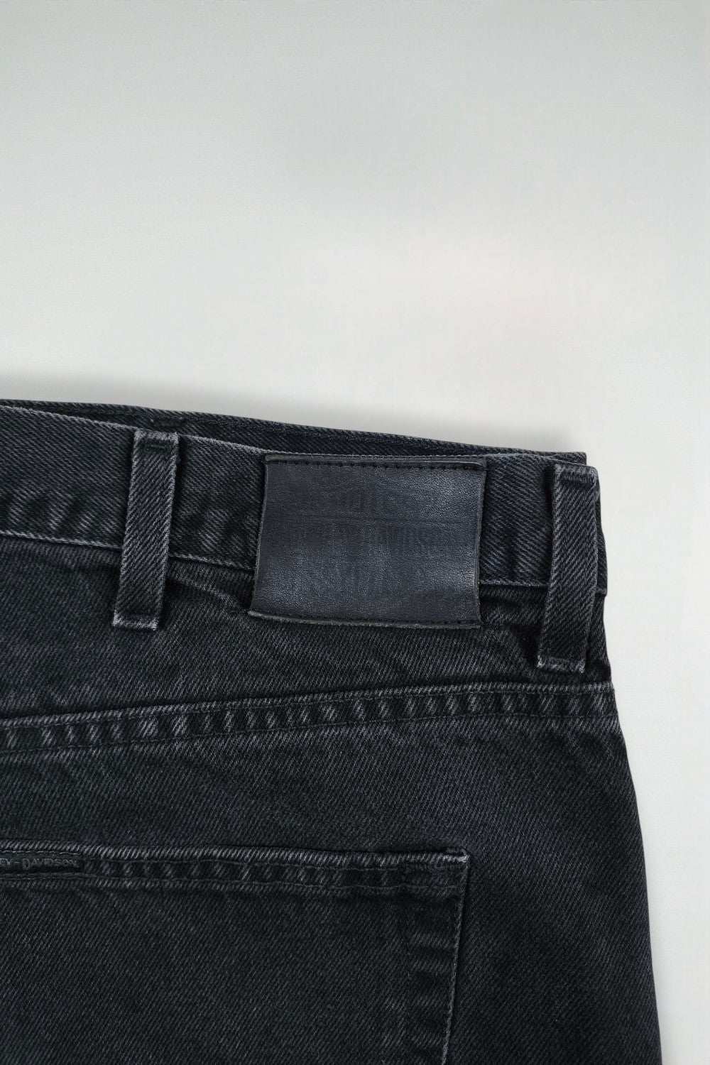 Jeans neri vintage Harley-Davidson | Abbigliamento motociclistico Y2K