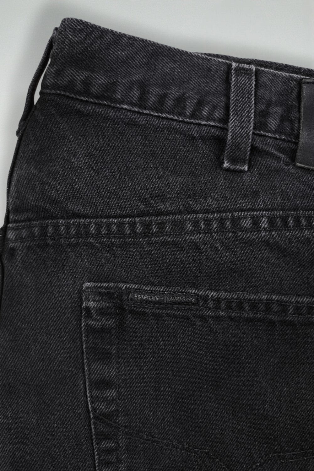 Jeans neri vintage Harley-Davidson | Abbigliamento motociclistico Y2K