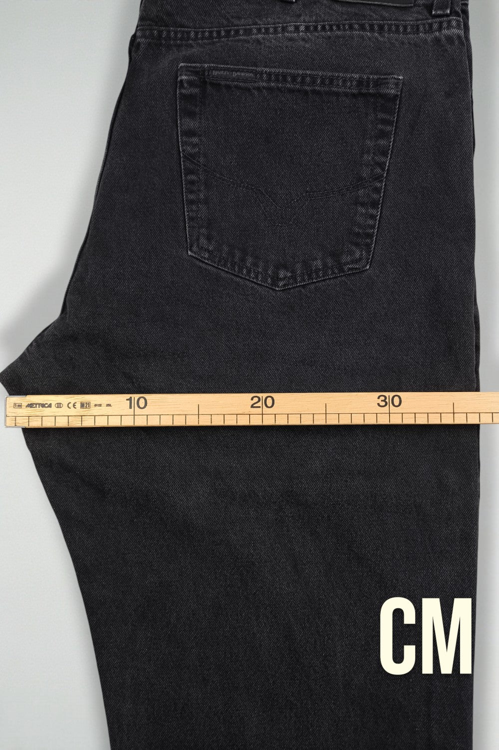 Jeans neri vintage Harley-Davidson | Abbigliamento motociclistico Y2K