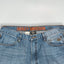 Jeans vintage Harley-Davidson a gamba dritta blu | Denim da motociclista anni 2000