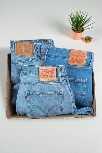 Pacchetto di jeans Levi's vintage (505 e 511) blu | Classici anni 2000, vestibilità dritta e slim