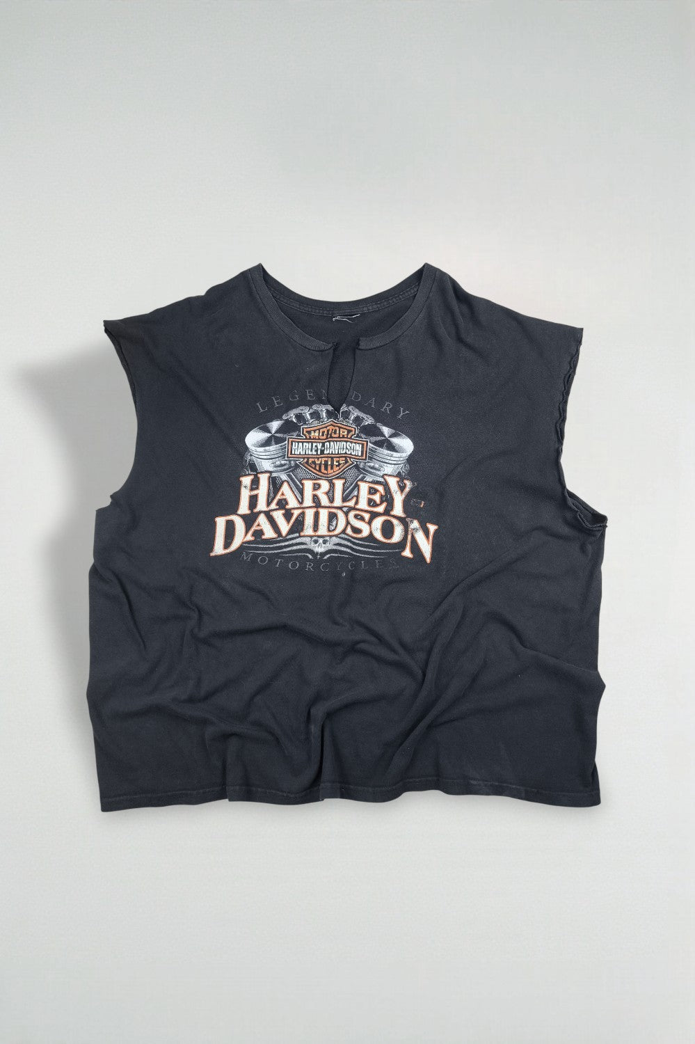Maglietta senza maniche vintage Harley-Davidson Longview Texas nera | Abbigliamento motociclistico Y2K