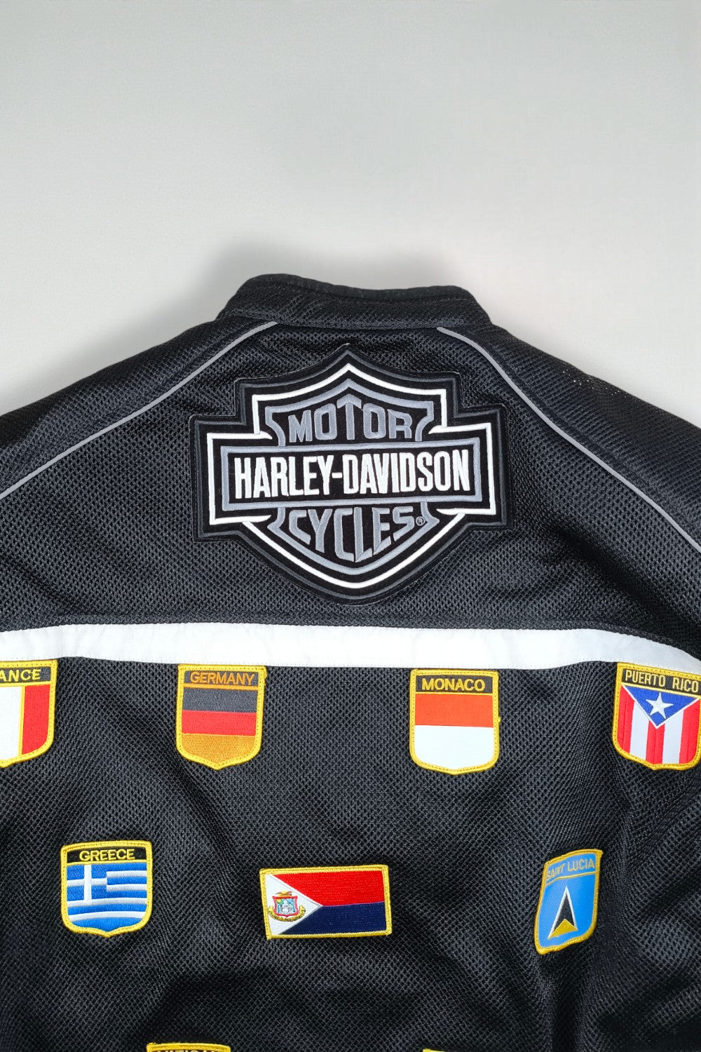 Giacca da motociclista vintage Harley-Davidson HOG Armorized Mesh nera | Abbigliamento da motociclista anni 2000