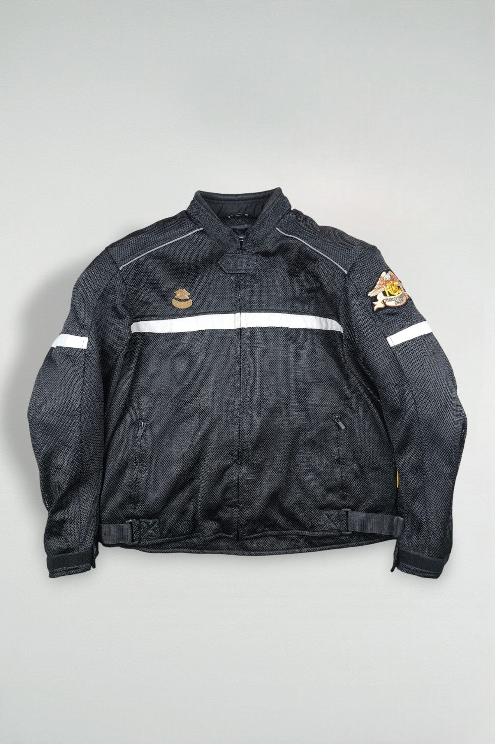 Giacca da motociclista vintage Harley-Davidson HOG Armorized Mesh nera | Abbigliamento da motociclista anni 2000