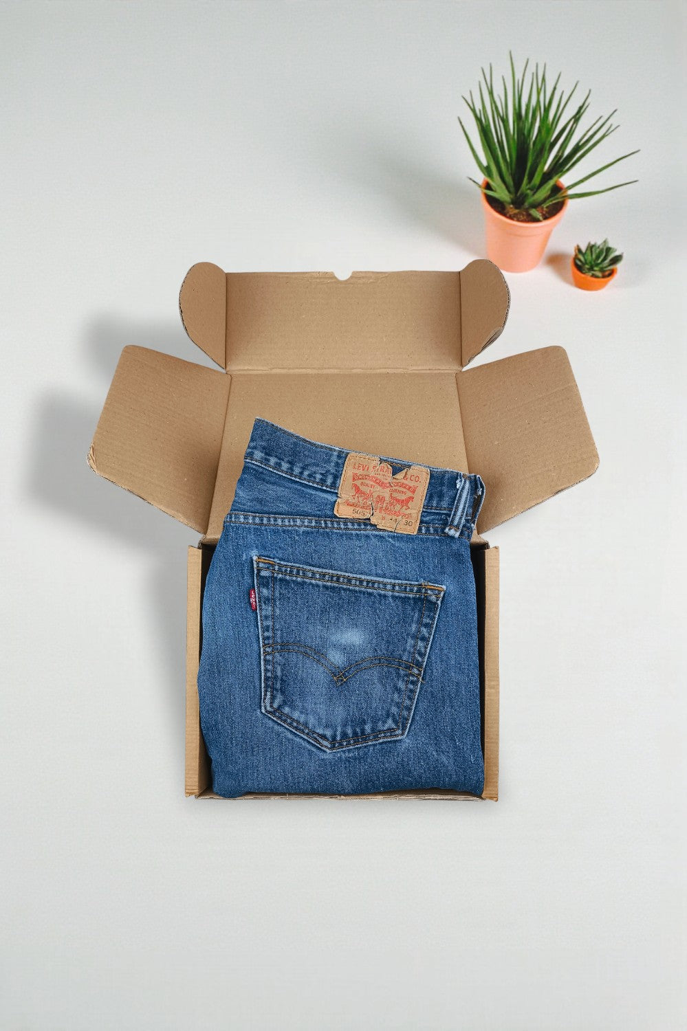 Jeans Levi's 505 a gamba dritta blu vintage | Pantaloni in denim anni 2000