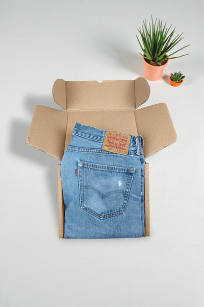 Jeans Levi's 505 a gamba dritta vintage blu chiaro | Pantaloni in denim anni 2000