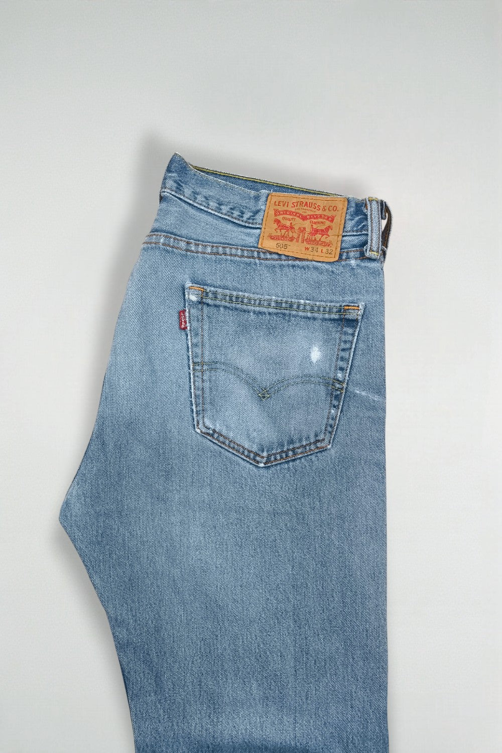 Jeans Levi's 505 a gamba dritta vintage blu chiaro | Pantaloni in denim anni 2000