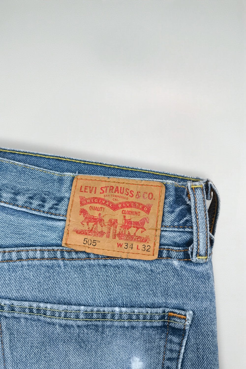 Jeans Levi's 505 a gamba dritta vintage blu chiaro | Pantaloni in denim anni 2000