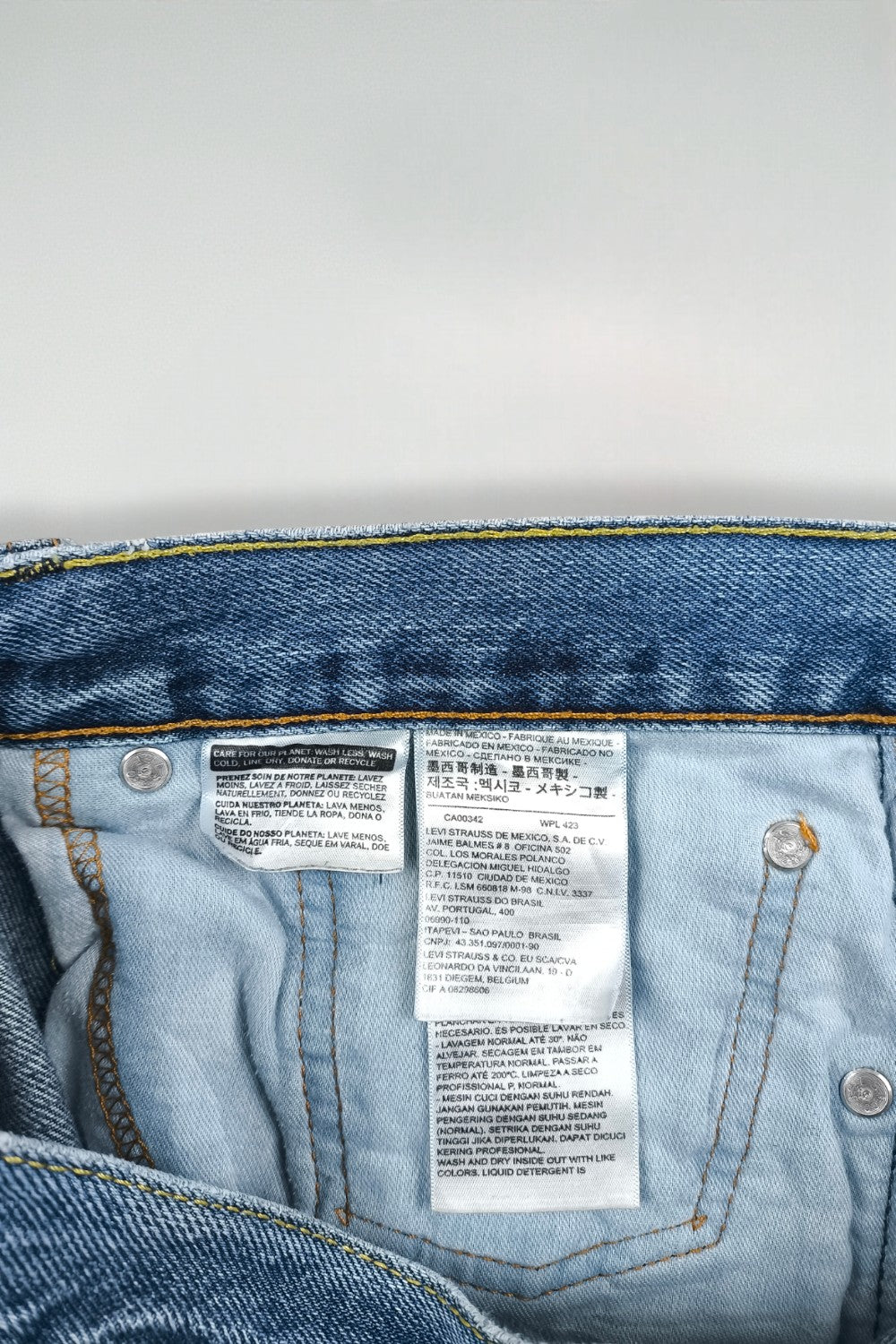 Jeans Levi's 505 a gamba dritta vintage blu chiaro | Pantaloni in denim anni 2000