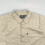 Camicia vintage Harley-Davidson a maniche corte con bottoni beige | Stile da lavoro anni 2000