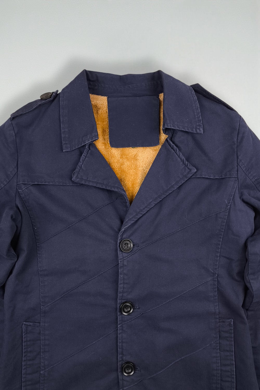 Trench foderato di seconda mano blu navy | Capospalla classico multiuso