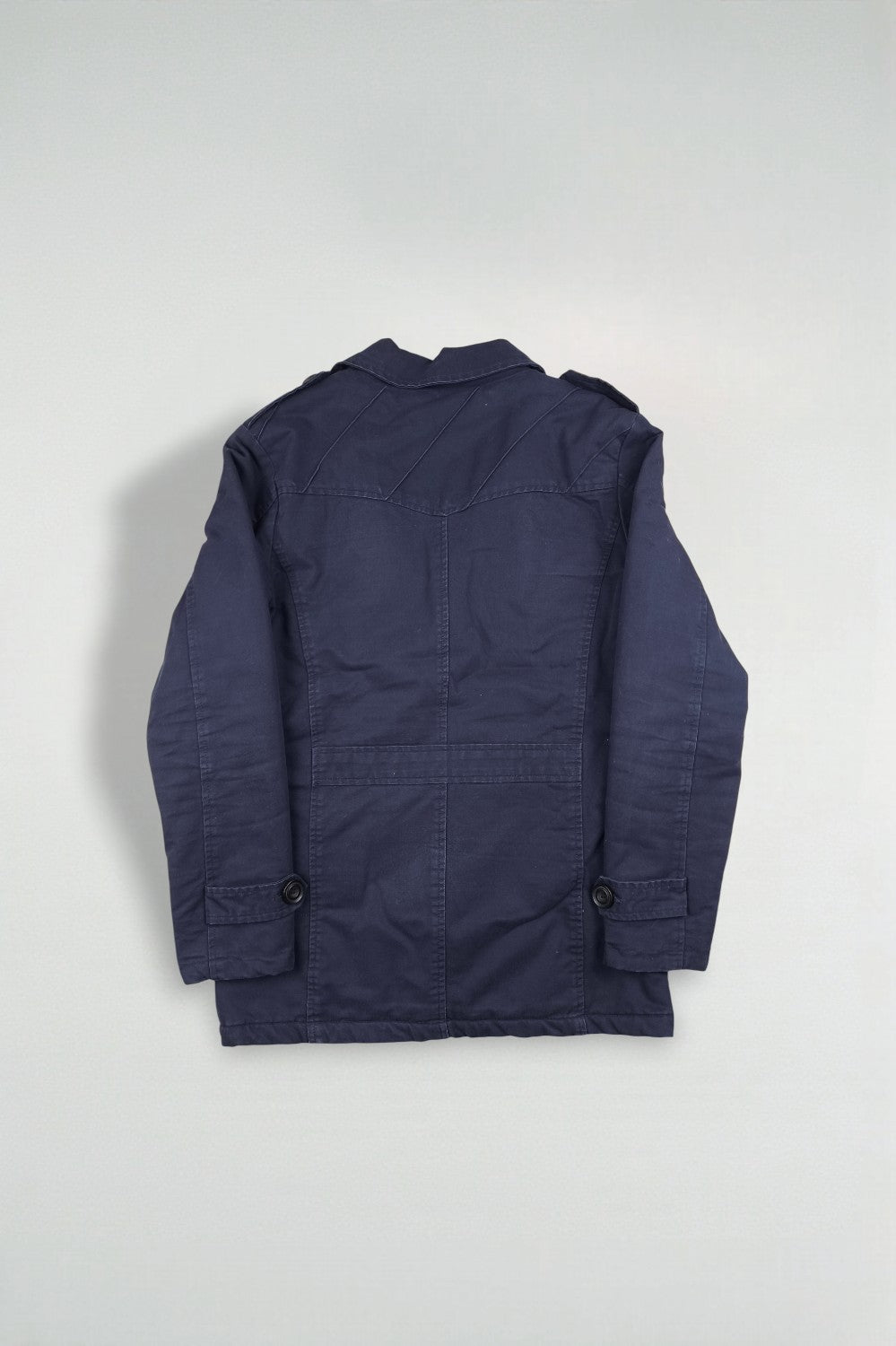 Trench foderato di seconda mano blu navy | Capospalla classico multiuso
