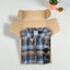 Camicia senza maniche a quadri vintage Harley-Davidson blu marrone | Top casual da donna Y2K