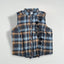 Camicia senza maniche a quadri vintage Harley-Davidson blu marrone | Top casual da donna Y2K